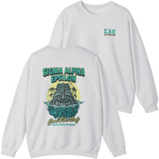 grey Sigma Alpha Epsilon Graphic Crewneck Sweatshirt | Good Vibes Only