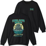 Black Sigma Alpha Epsilon Graphic Crewneck Sweatshirt | Good Vibes Only