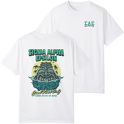 white Sigma Alpha Epsilon Graphic T-Shirt | Good Vibes Only