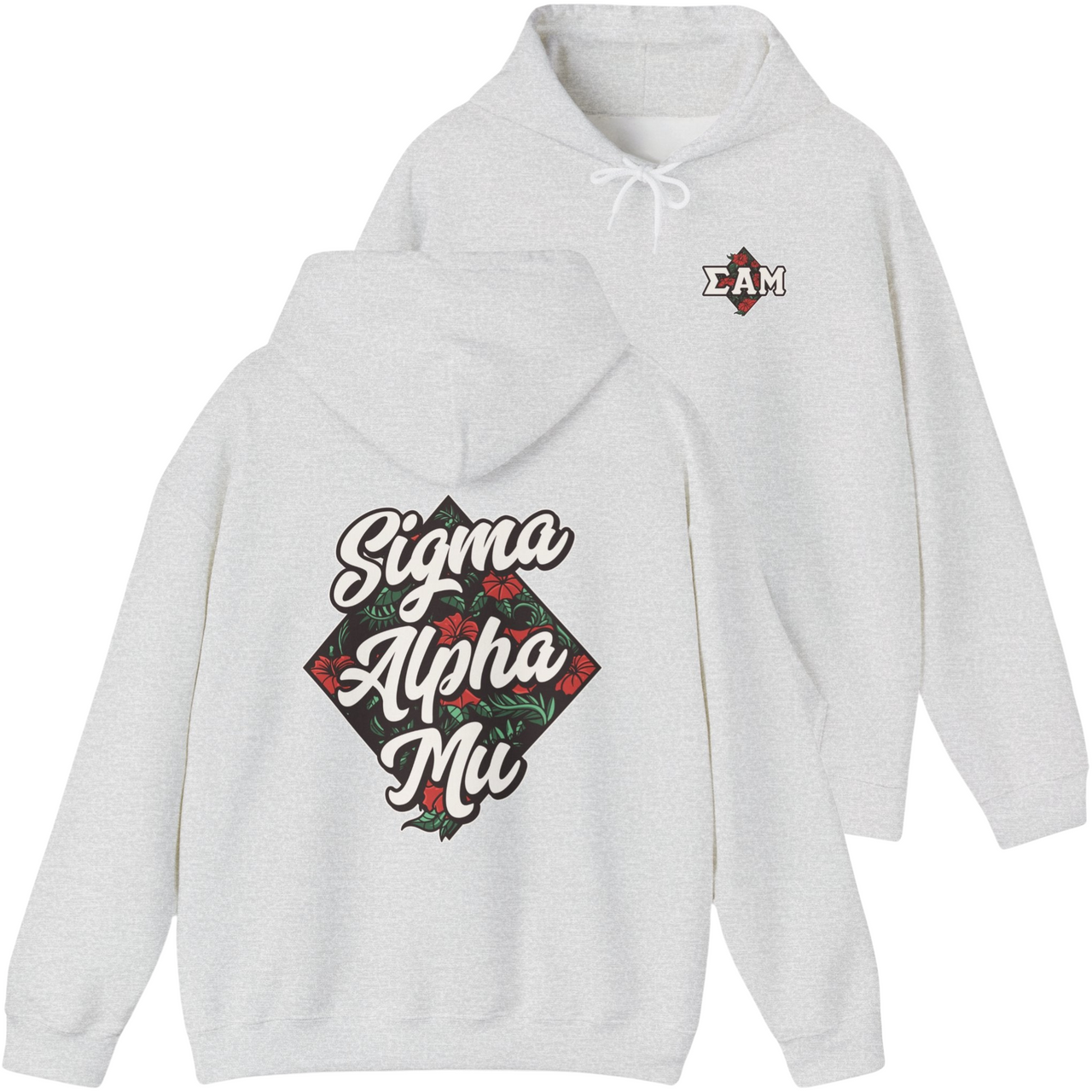 Grey Sigma Alpha Mu Graphic Hoodie | Aloha