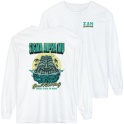 white Sigma Alpha Mu Graphic Long Sleeve | Good Vibes Only