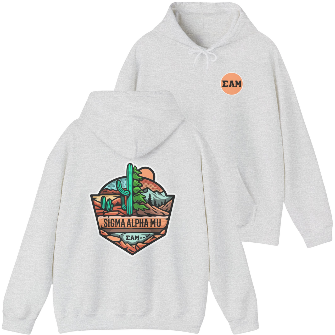 Sigma Alpha Mu Graphic Hoodie | Desert Mountains