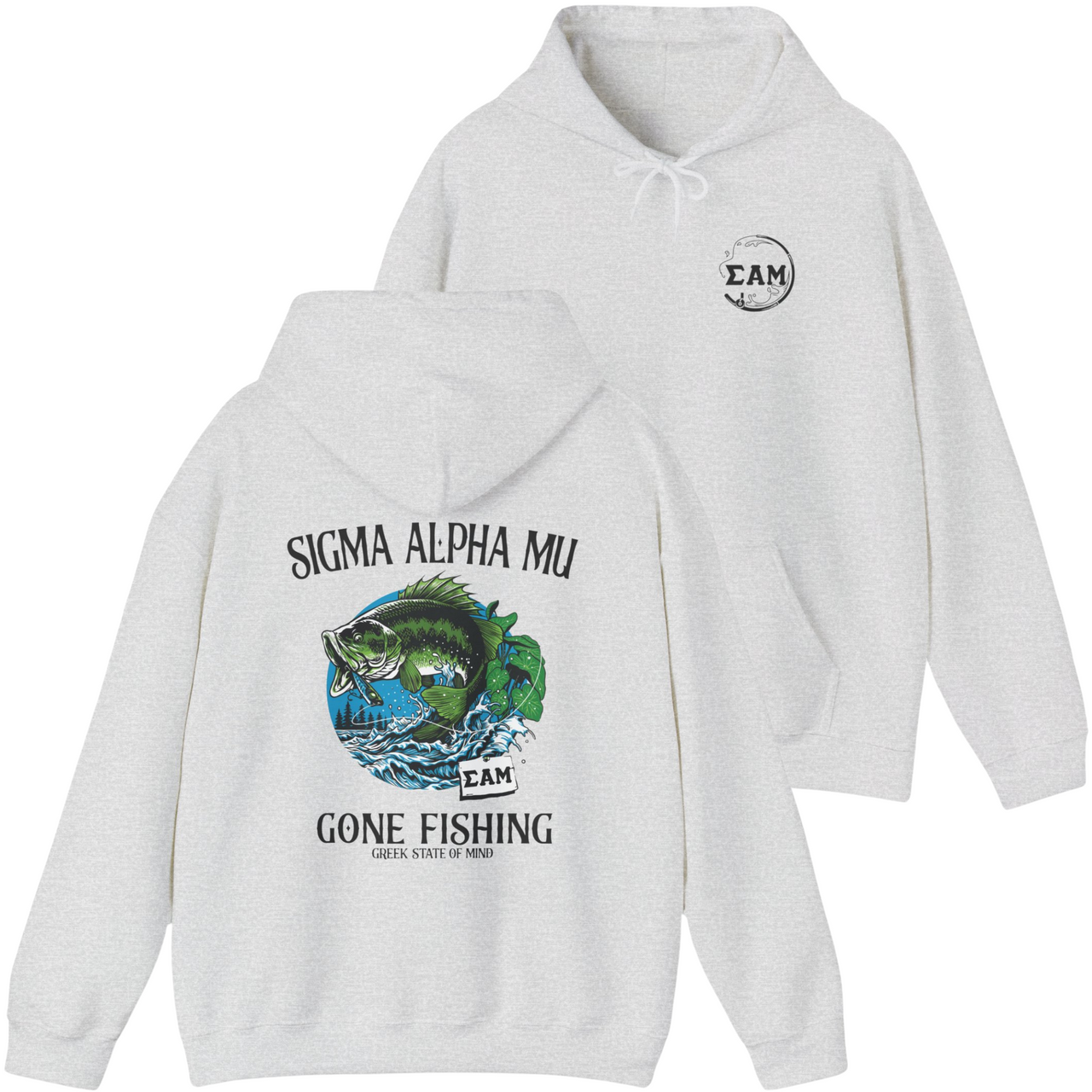 Sigma Alpha Mu Graphic Hoodie | Gone Fishing
