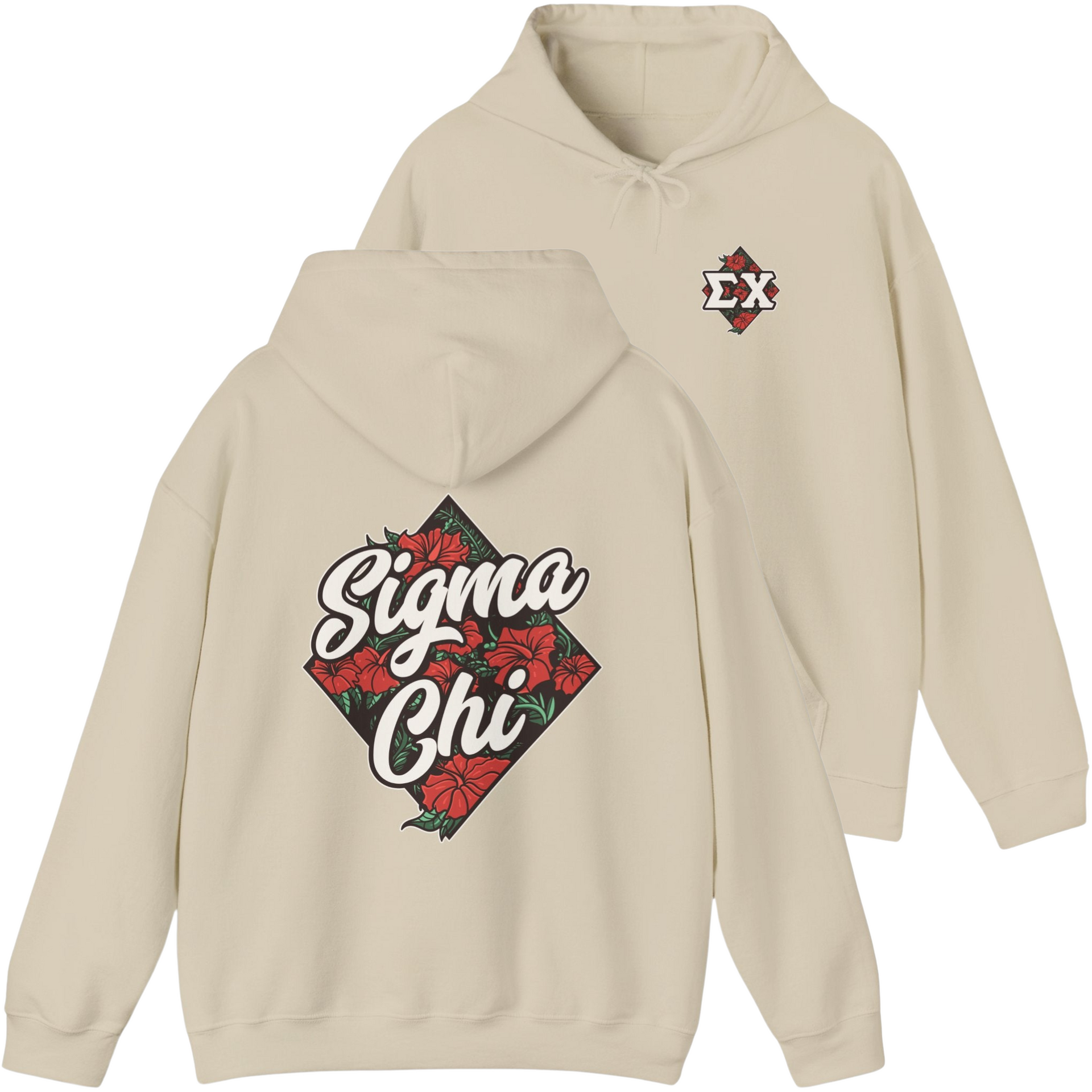 Ivory Sigma Chi Graphic Hoodie | Aloha