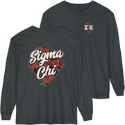 Grey Sigma Chi Graphic Long Sleeve | Aloha