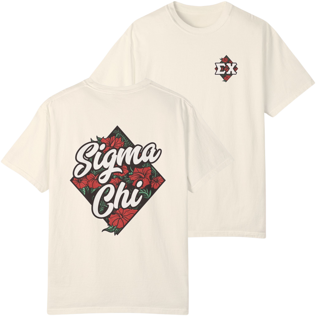 Ivory Sigma Chi Graphic T-Shirt | Aloha