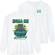 white Sigma Chi Graphic Long Sleeve | Good Vibes Only