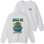 ash Sigma Nu Graphic Crewneck Sweatshirt | Good Vibes Only