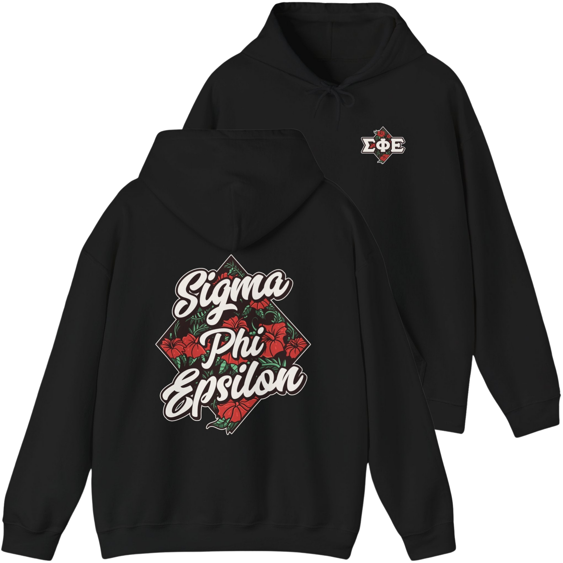 Black Sigma Phi Epsilon Graphic Hoodie | Aloha