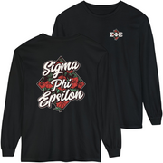 Black Sigma Phi Epsilon Graphic Long Sleeve | Aloha
