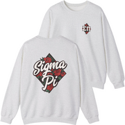 Grey Sigma Pi Graphic Crewneck Sweatshirt | Aloha