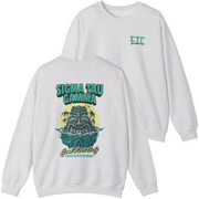 grey Sigma Tau Gamma Graphic Crewneck Sweatshirt | Good Vibes Only