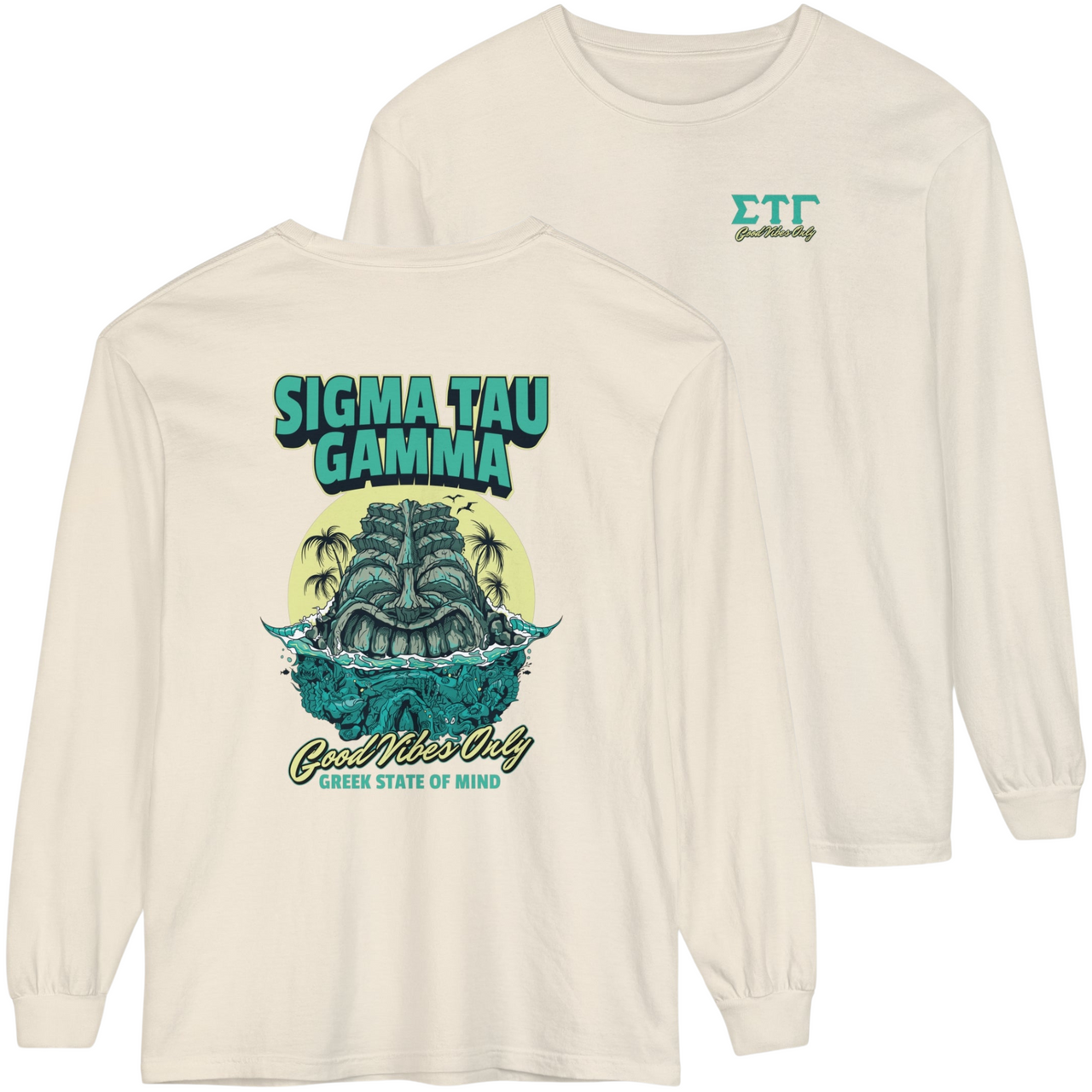 ivory Sigma Tau Gamma Graphic Long Sleeve | Good Vibes Only