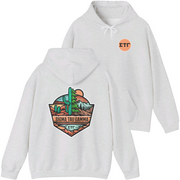 grey Sigma Tau Gamma Graphic Hoodie | Desert Mountains