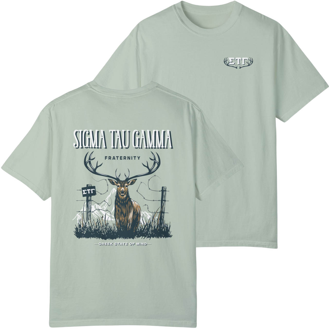 Bay Sigma Tau Gamma Graphic T-Shirt | Big Buck