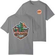 grey Sigma Tau Gamma Graphic T-Shirt | Desert Mountains