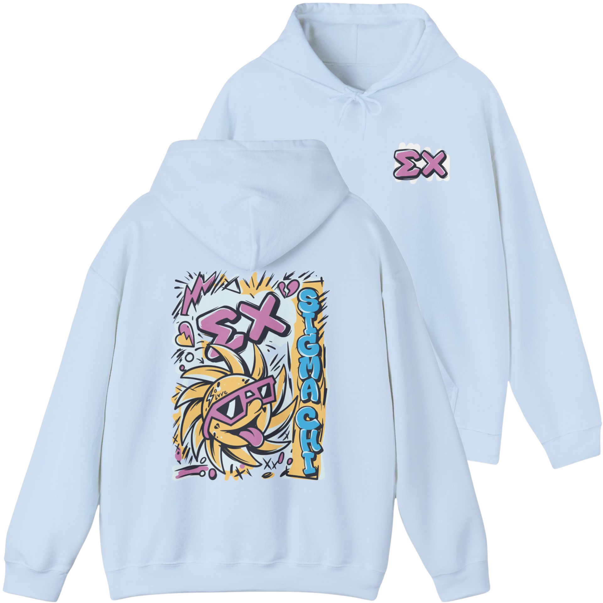 Blue Sigma Chi Graphic Hoodie | Fun in the Sun