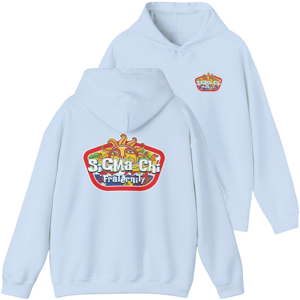 Blue Sigma Chi Graphic Hoodie | Summer Sol