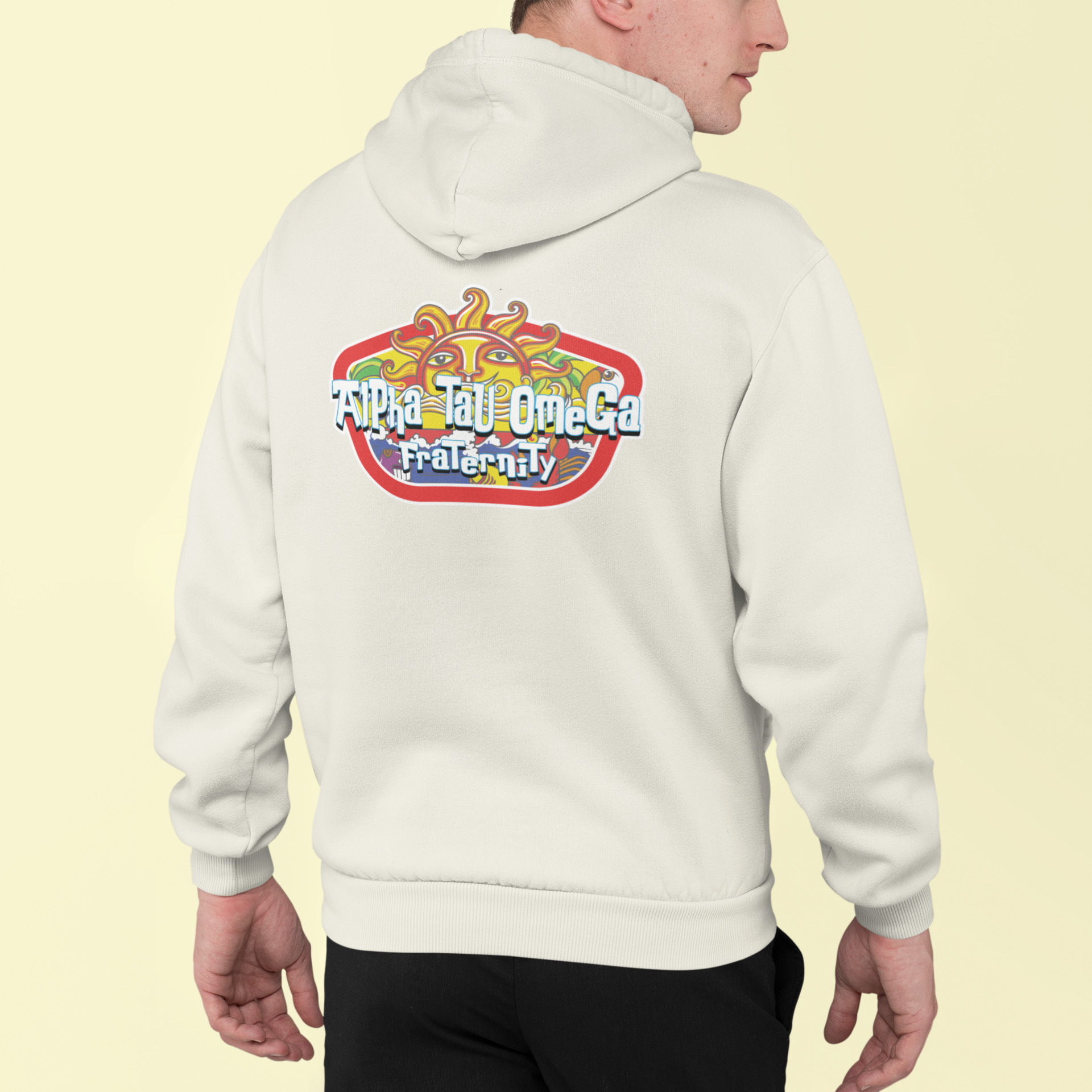 Alpha Tau Omega Graphic Hoodie | Summer Sol | Alpha Tau Omega Fraternity Merchandise model 