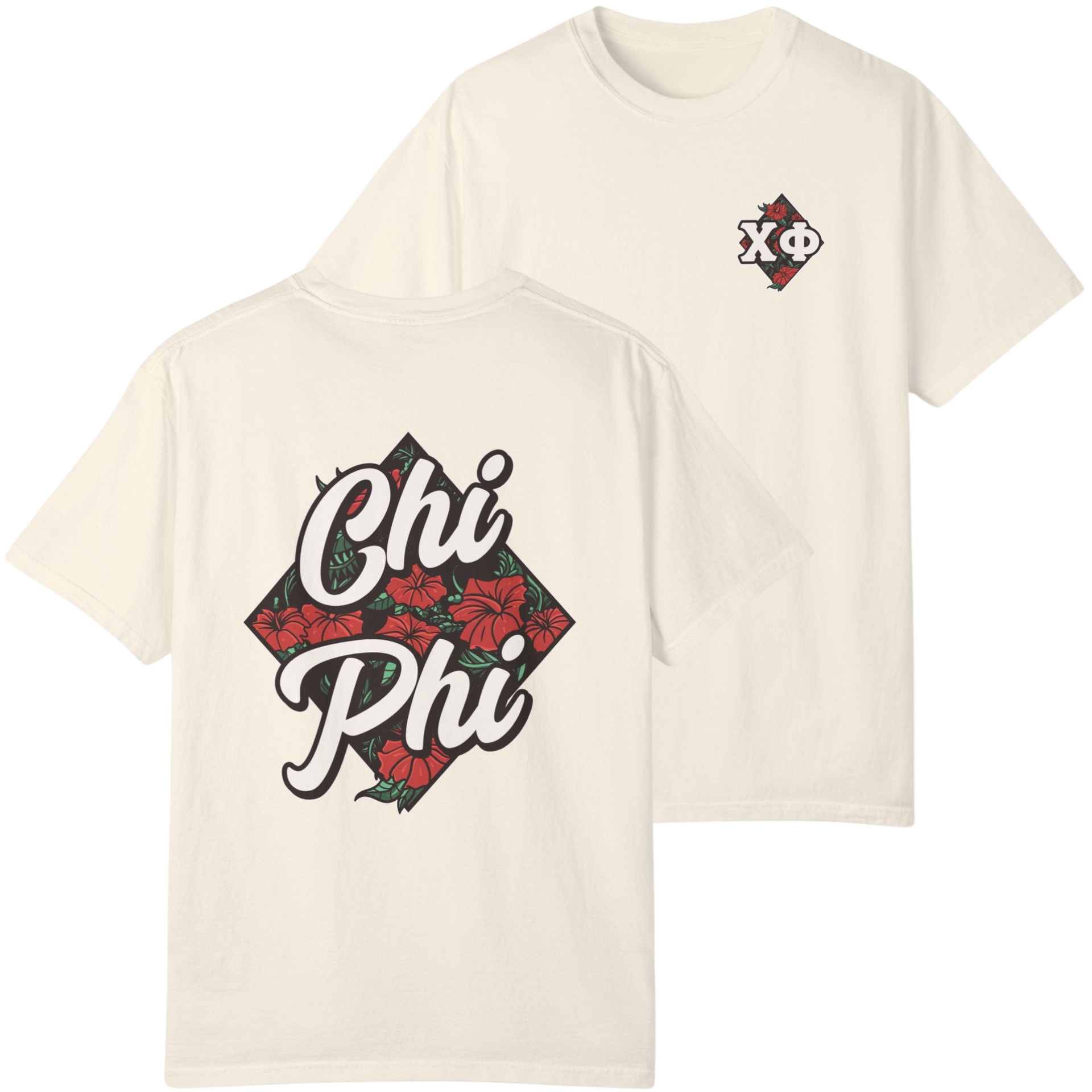 ivory Chi Phi Graphic T-Shirt | Aloha