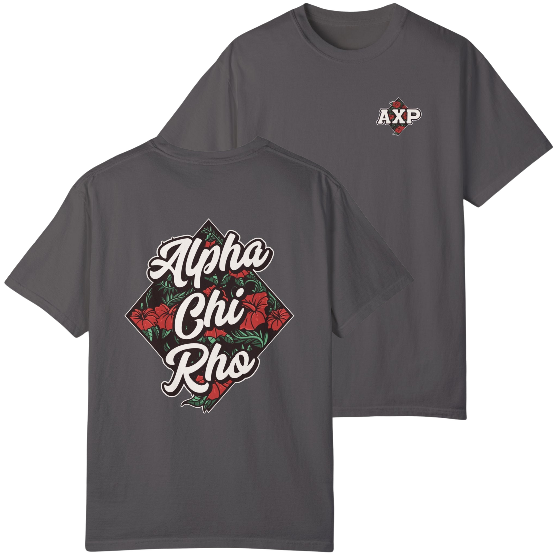 Grey Alpha Chi Rho Graphic T-Shirt | Aloha