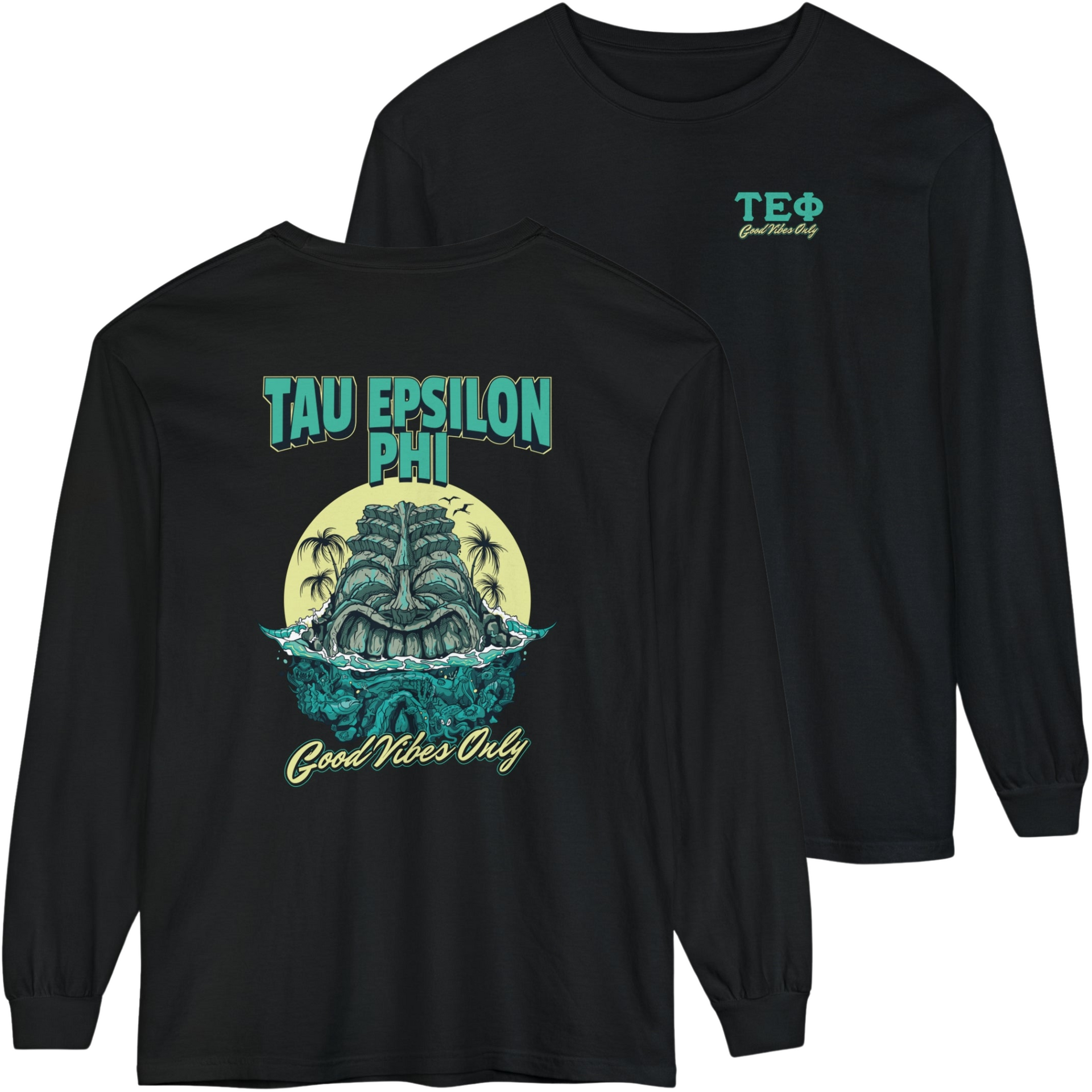 black Tau Epsilon Phi Graphic Long Sleeve | Good Vibes Only