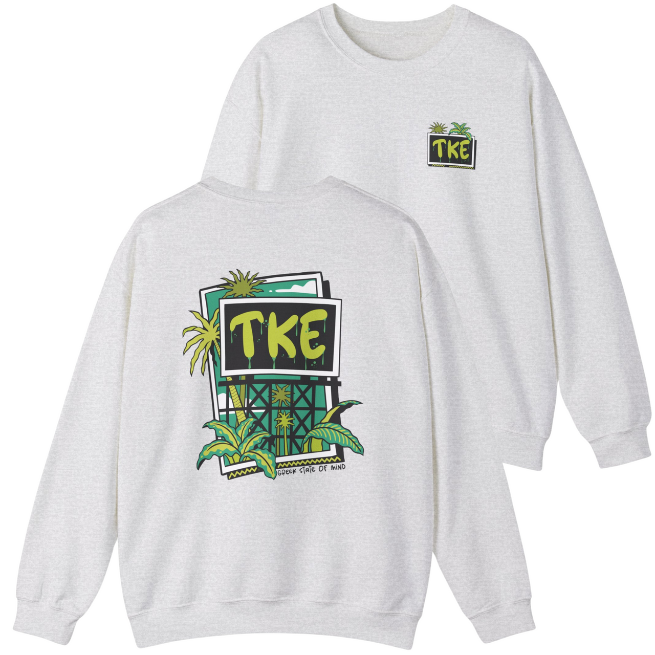 Tau Kappa Epsilon Graphic Crewneck Sweatshirt | Tropical Billboard