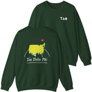 green Tau Delta Phi Graphic Crewneck Sweatshirt | The Masters