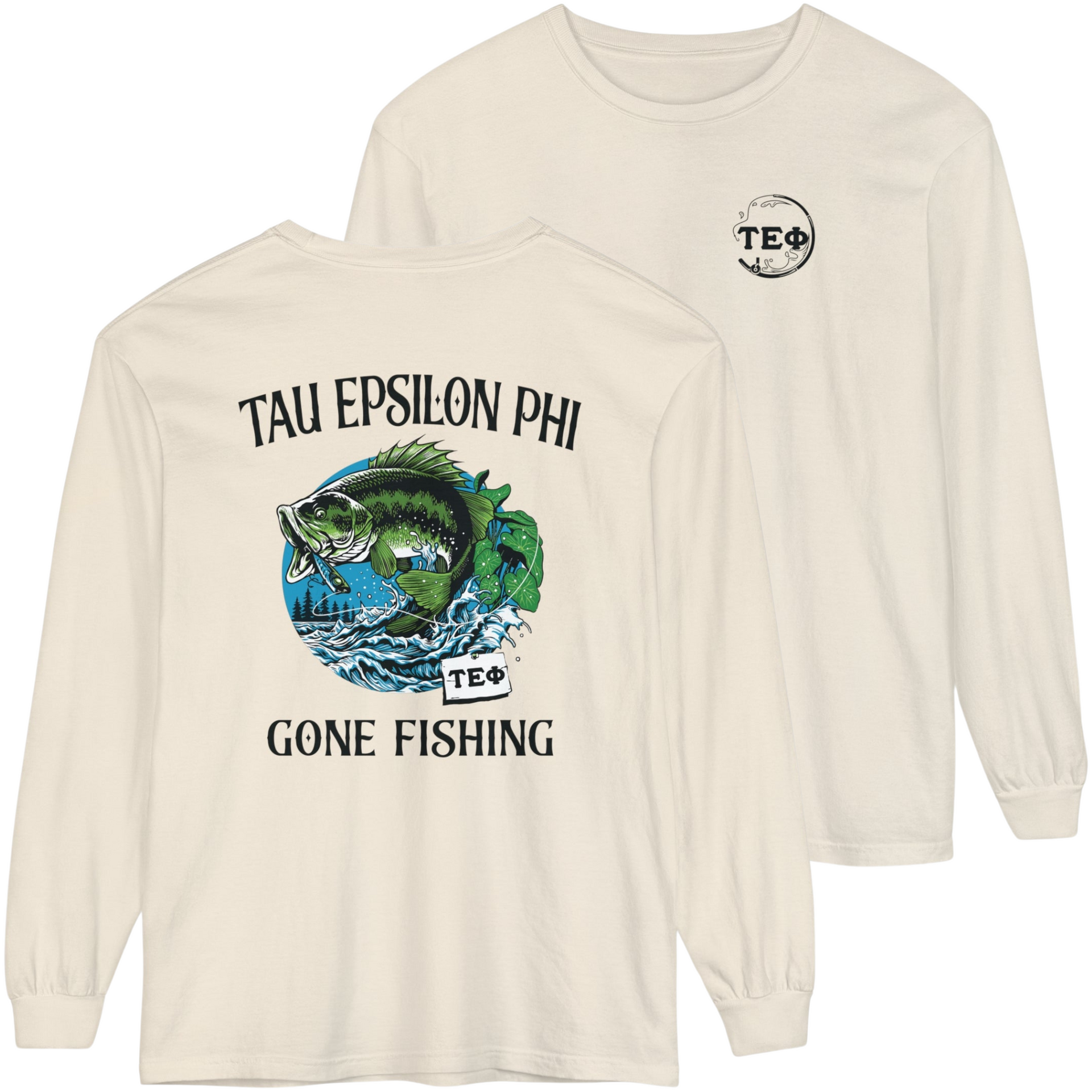 ivory Tau Epsilon Phi Graphic Long Sleeve | Gone Fishing