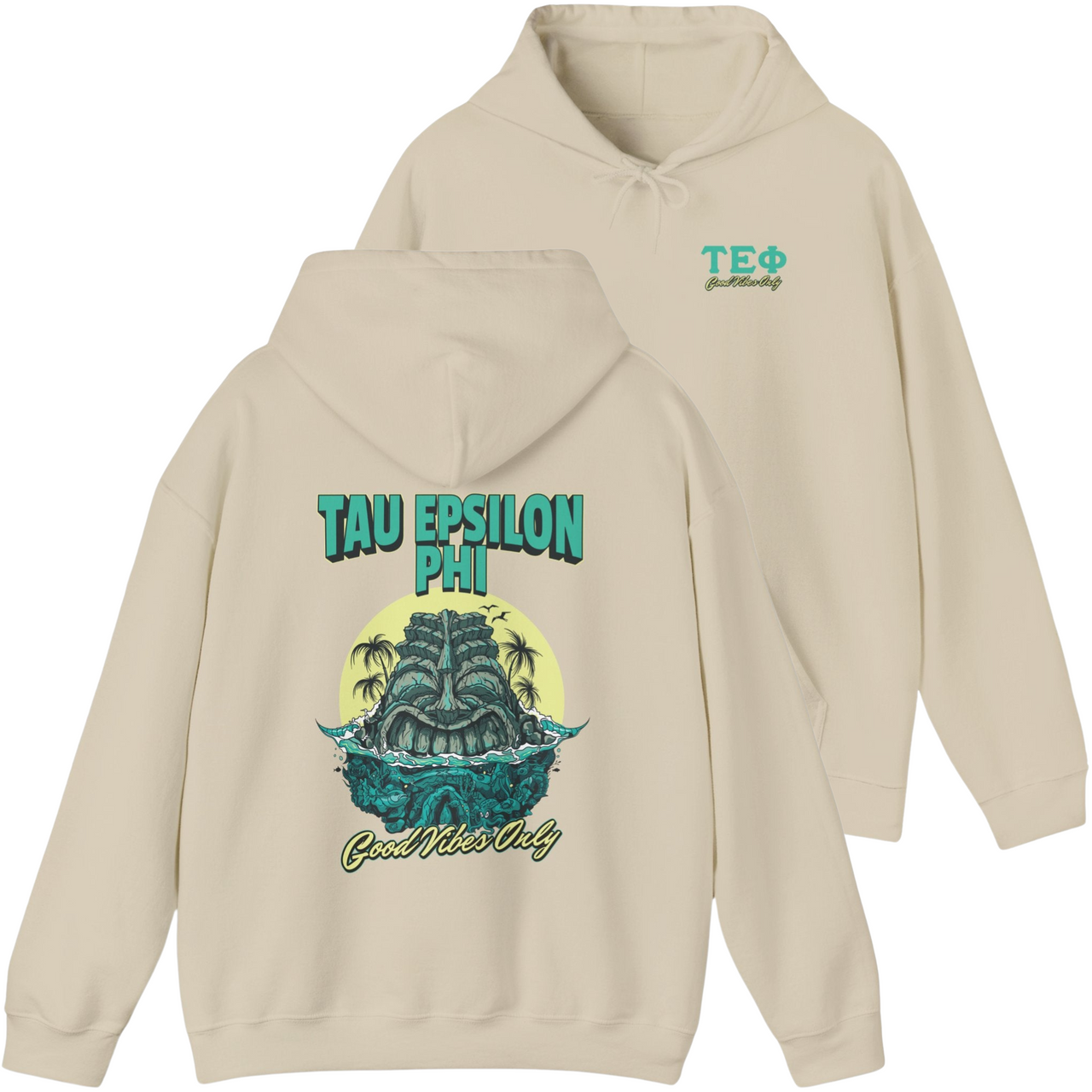 ivory Tau Epsilon Phi Graphic Hoodie | Good Vibes Only