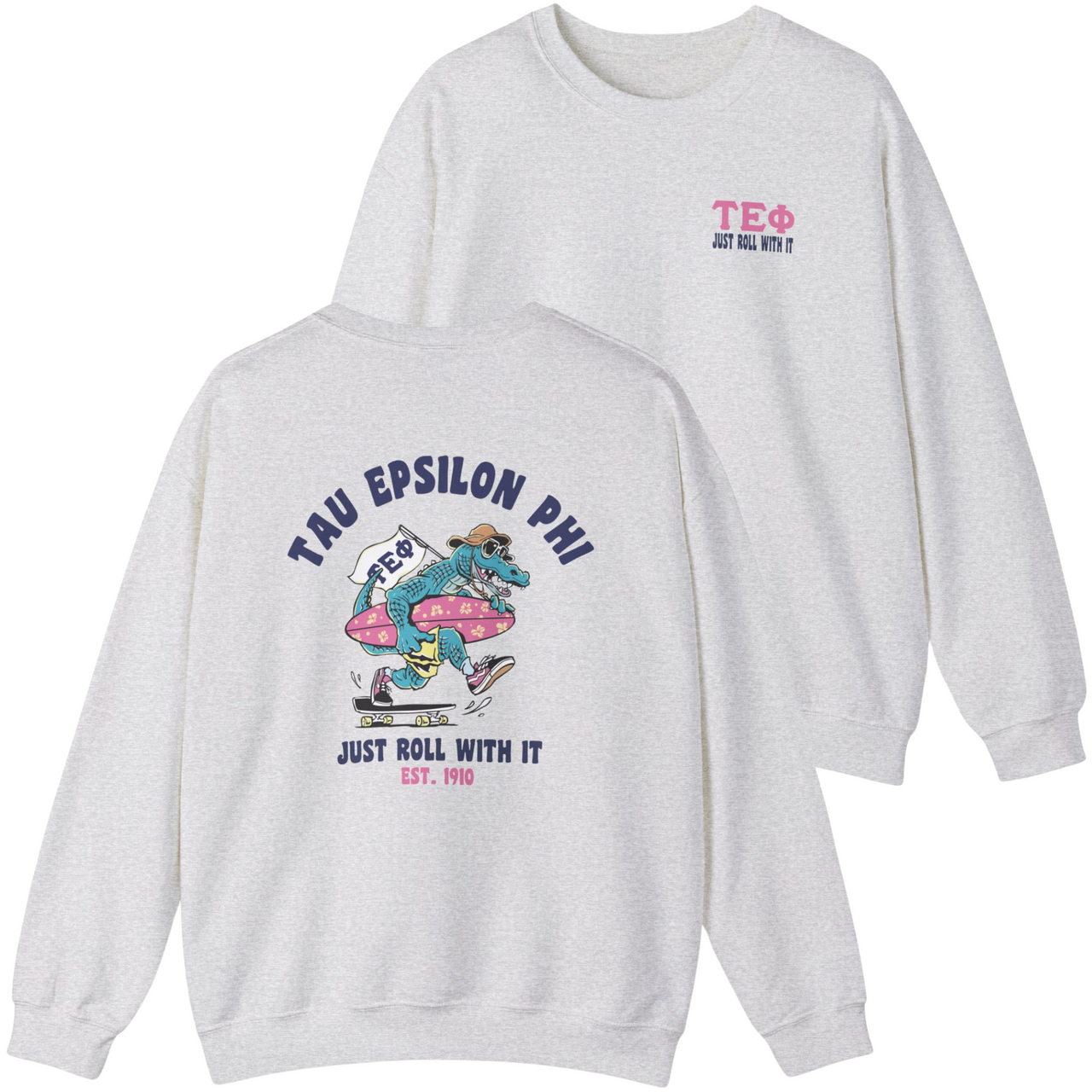 Tau Epsilon Phi Graphic Crewneck Sweatshirt | Alligator Skater