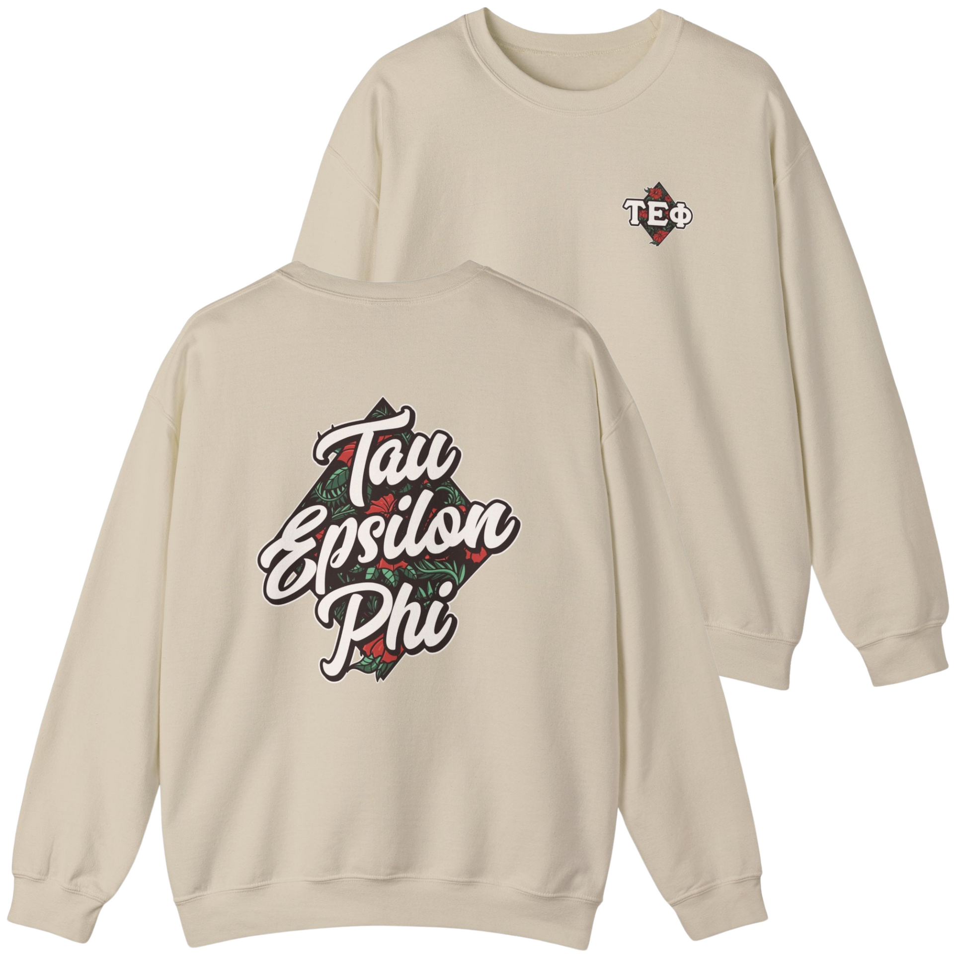 ivory Tau Epsilon Phi Graphic Crewneck Sweatshirt | Aloha