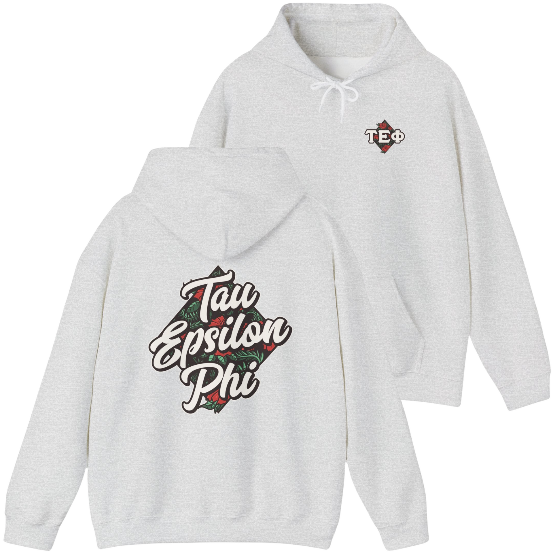 grey Tau Epsilon Phi Graphic Hoodie | Aloha