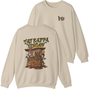 Ivory Tau Kappa Epsilon Graphic Crewneck Sweatshirt | Tiki Time