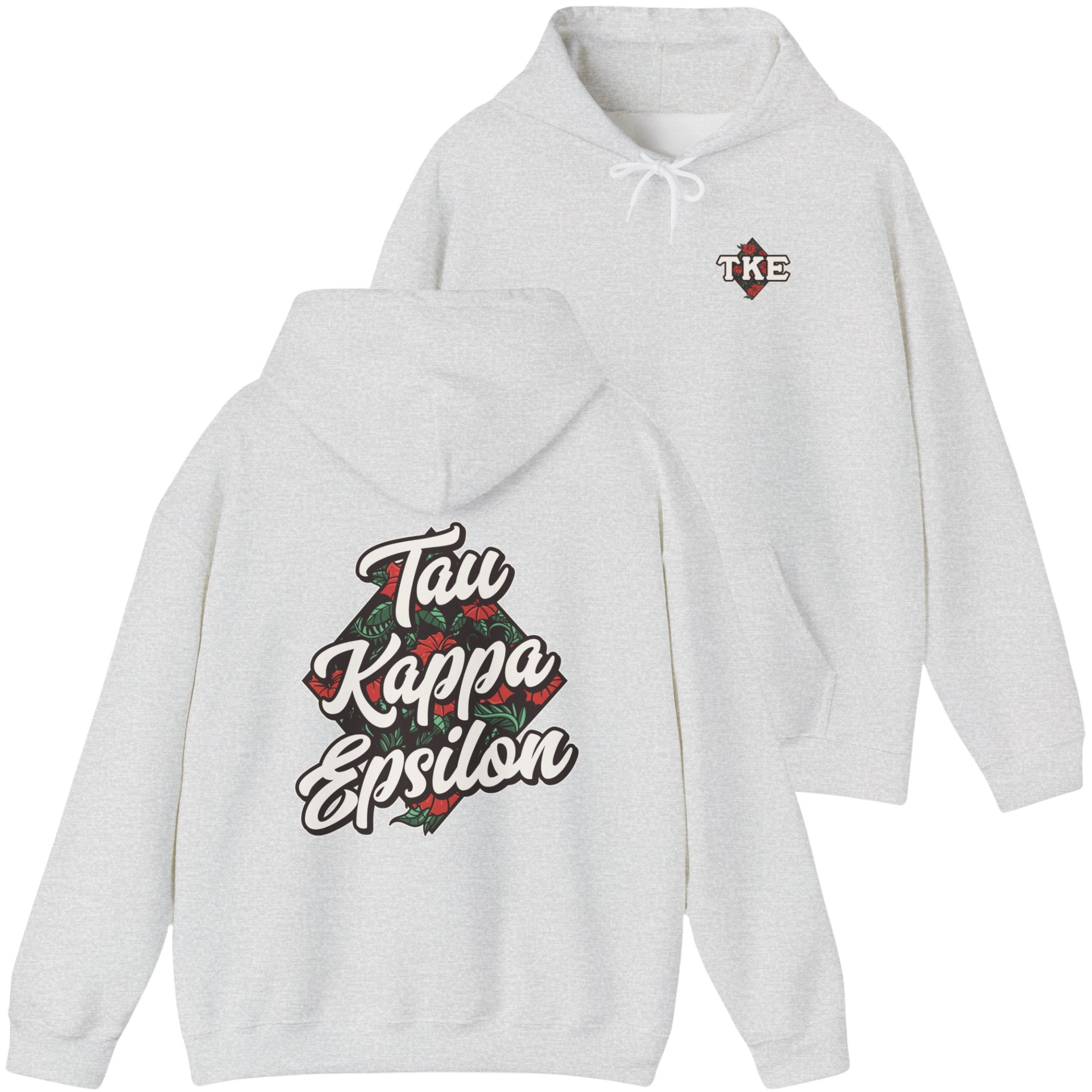 Grey Tau Kappa Epsilon Graphic Hoodie | Aloha