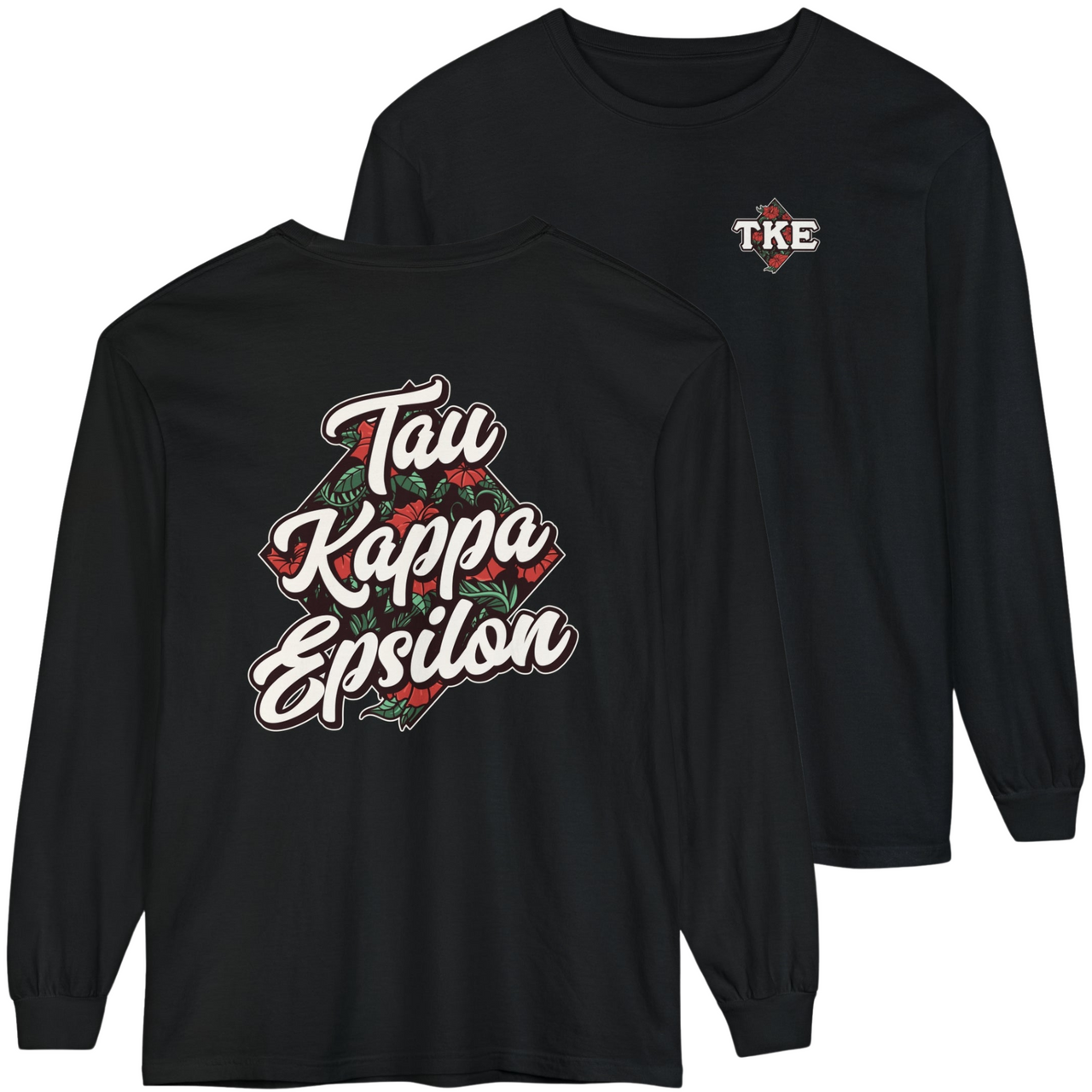 Black Tau Kappa Epsilon Graphic Long Sleeve | Aloha