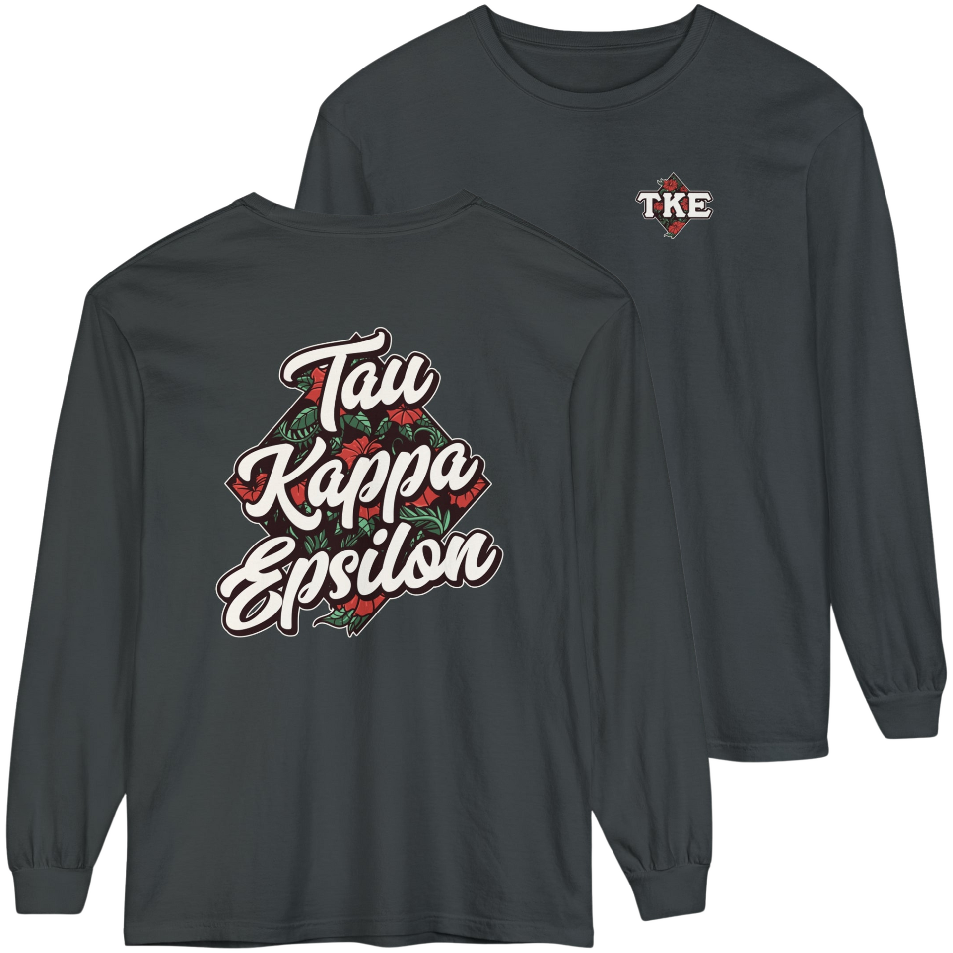 Grey Tau Kappa Epsilon Graphic Long Sleeve | Aloha