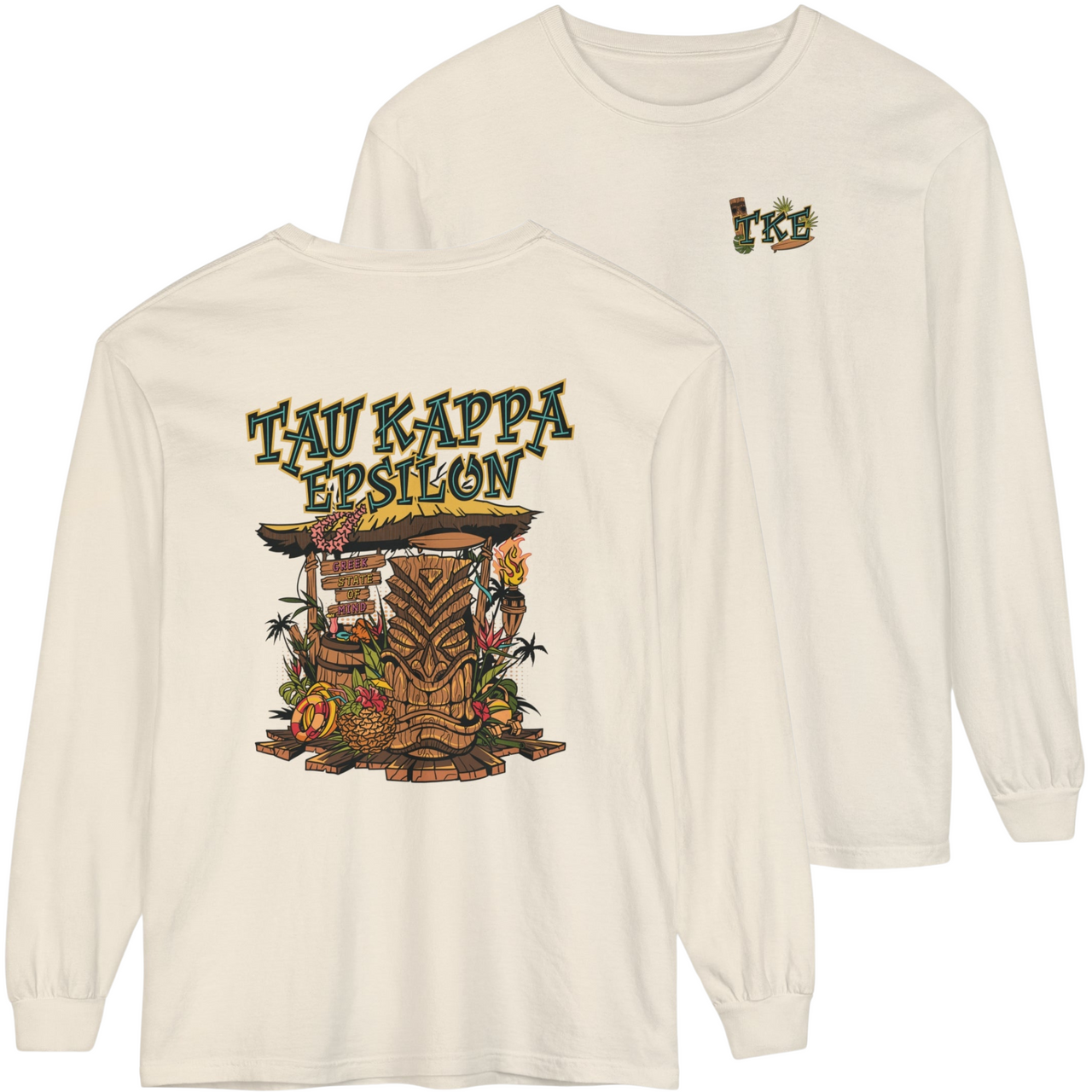 Ivory Tau Kappa Epsilon Graphic Long Sleeve | Tiki Time