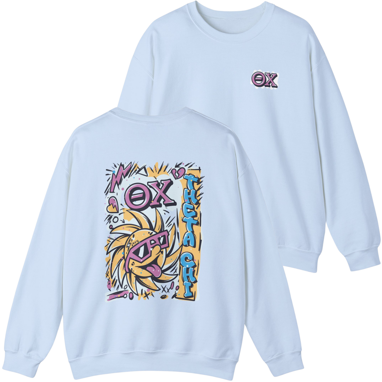 Theta Chi Graphic Crewneck Sweatshirt | Fun in the Sun