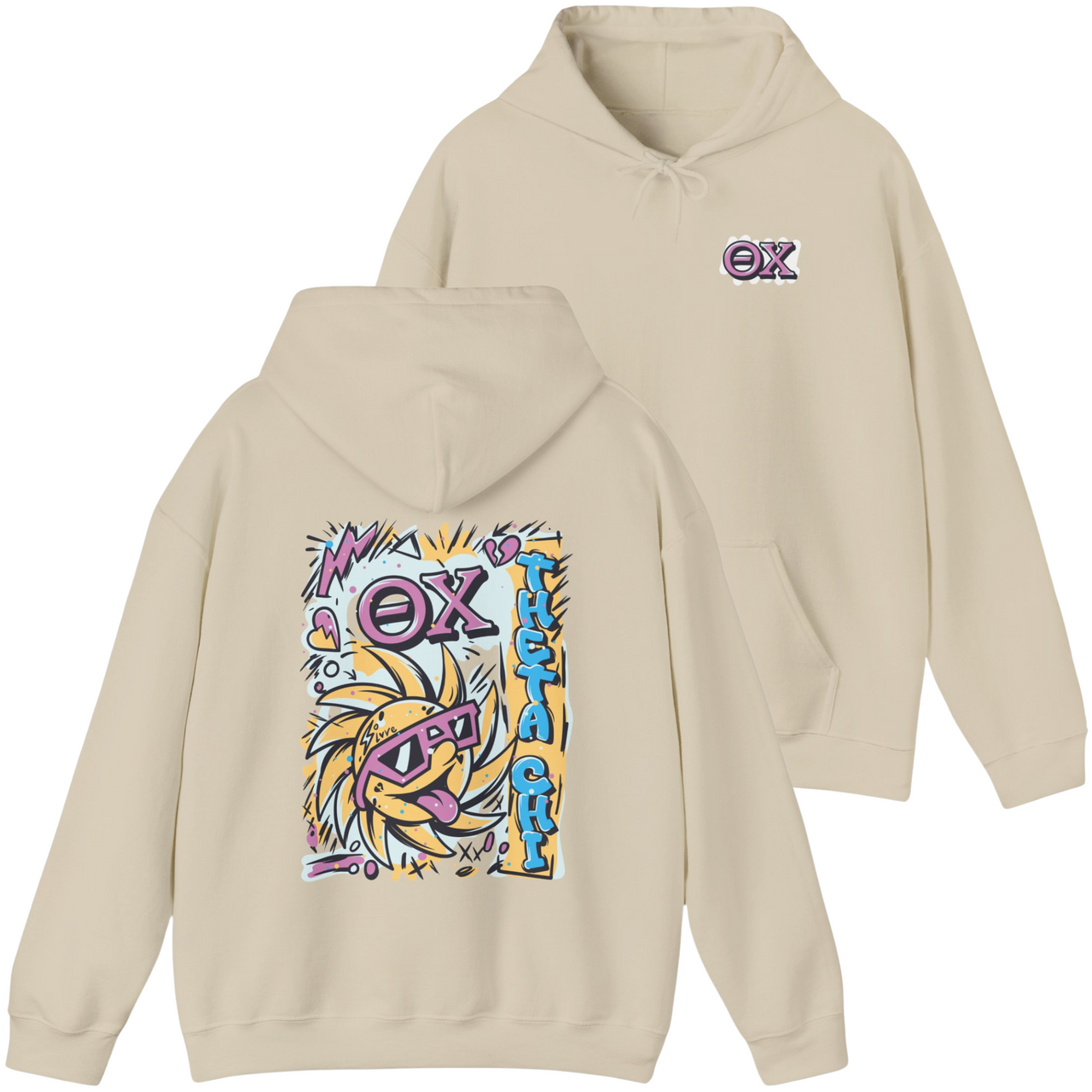 Theta Chi Graphic Hoodie | Fun in the Sun