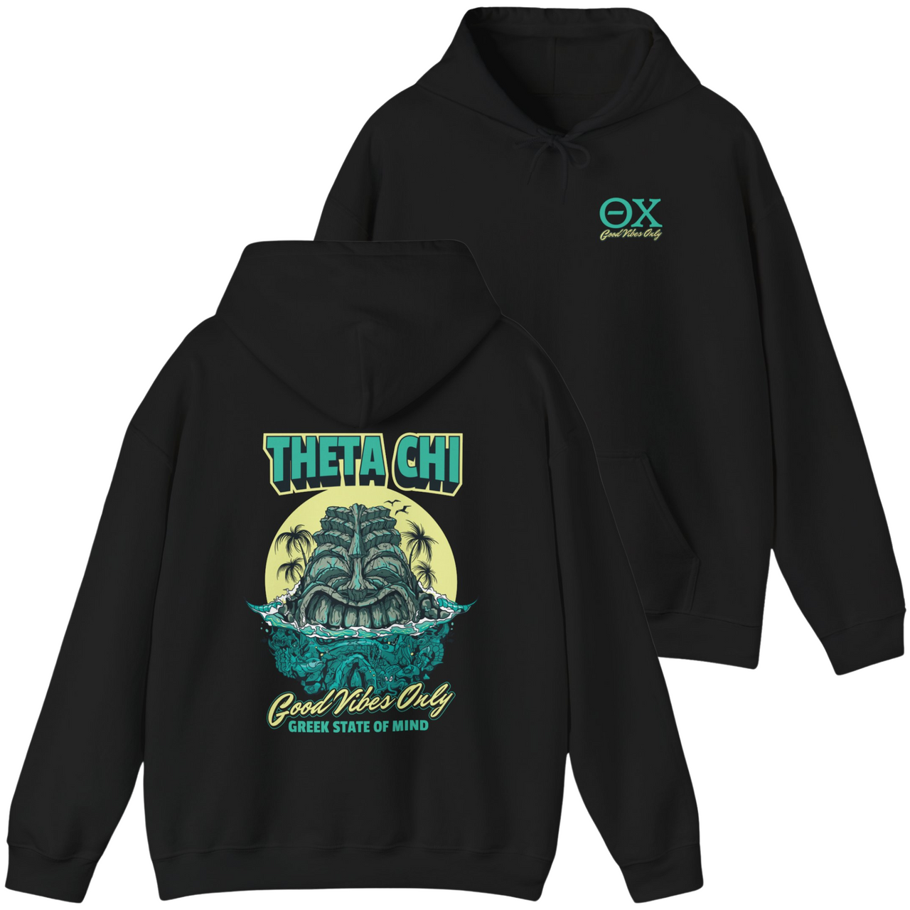 Theta Chi Graphic Hoodie | Good Vibes Only