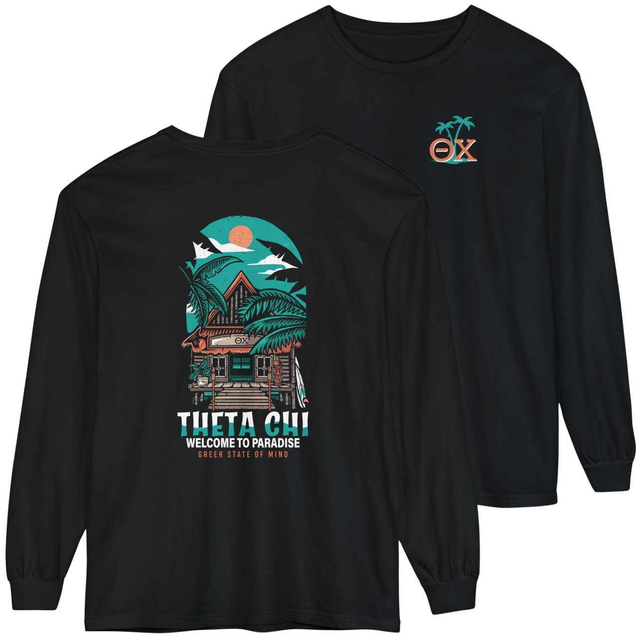 Theta Chi Graphic Long Sleeve | Welcome to Paradise