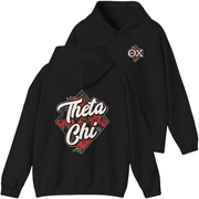 Black Theta Chi Graphic Hoodie | Aloha