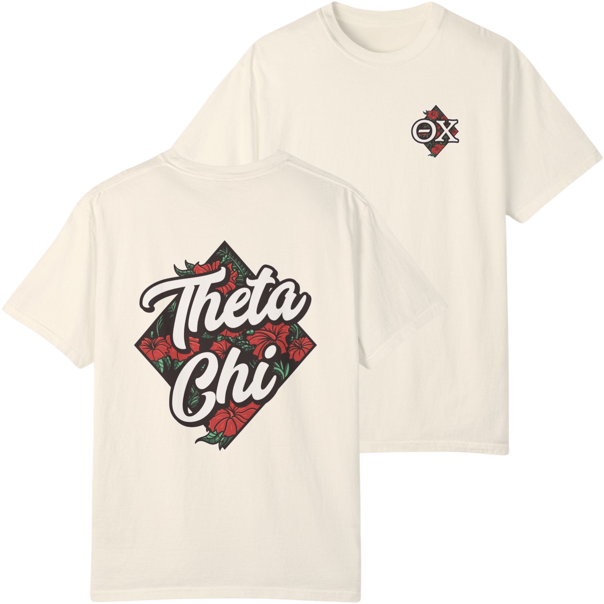 Ivory Theta Chi Graphic T-Shirt | Aloha