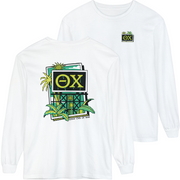 White Theta Chi Graphic Long Sleeve 