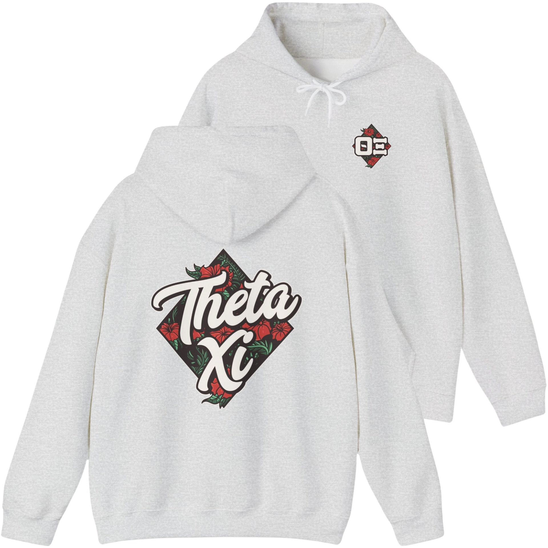 grey Theta Xi Graphic Hoodie | Aloha