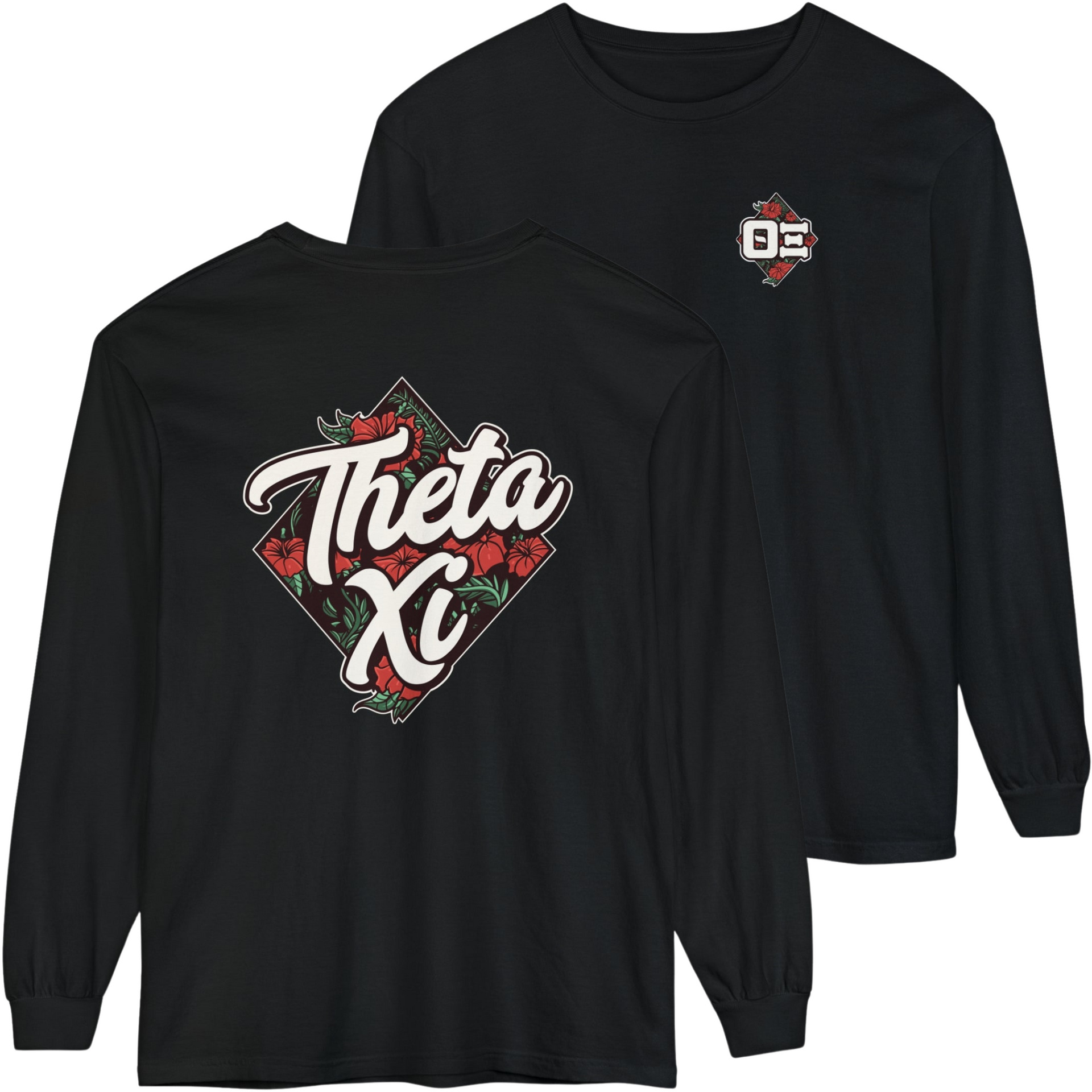 black Theta Xi Graphic Long Sleeve | Aloha