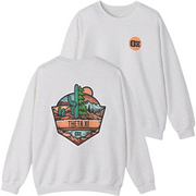 grey Theta Xi Graphic Crewneck Sweatshirt | Desert Mountains