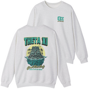 ash Theta Xi Graphic Crewneck Sweatshirt | Good Vibes Only