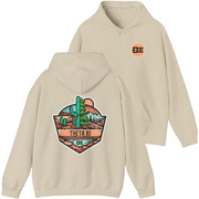 Ivory Theta Xi Graphic Hoodie | Desert Mountains